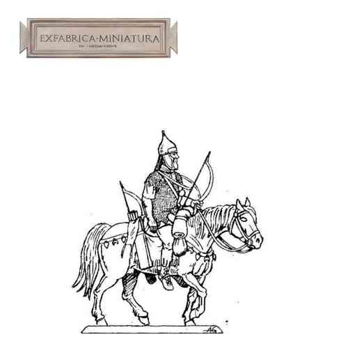 Roman cavalryman, mounted, with bow (sagittarius)