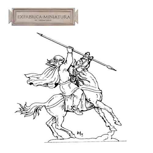 Mounted Germanic warrior