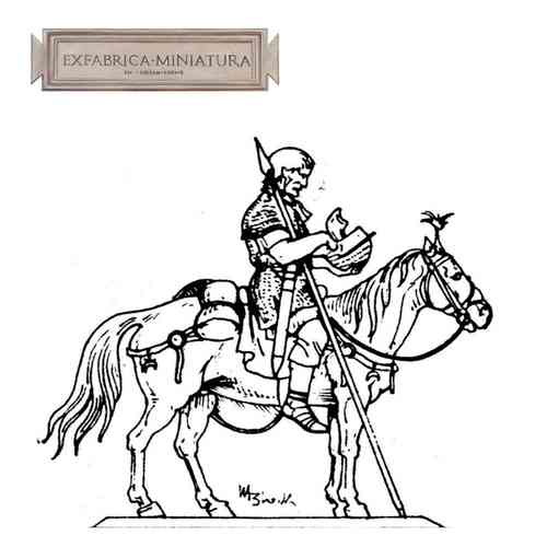Roman cavalryman, mounted